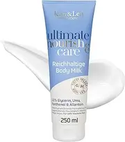 Jean & Len Ultimate Nourish & Care Body Milk, for Very Dry Skin, Moisturises the Skin for 48 Hours, with Vitamin E, Rich Body Lotion, No Parabens & Silicones, Vegan, 250 ml