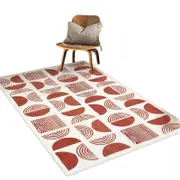 Catzon Modern Rug Fluffy Geometric Washable Non-slip Carpet for Living Room-E