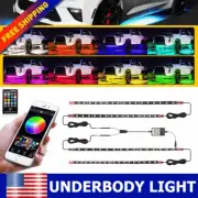 RGB 210PC LED Under Strip Car Tube Underbody Underglow System Light Neon Kit APP