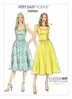 Vogue Sewing Pattern 9100 Misses 6-14 Easy Sleeveless Dress with Dirndl Skirt