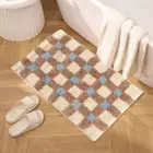 Non-Slip Floor Carpet Super Soft Floor Rugs Chessboard Floor Mat Bathroom