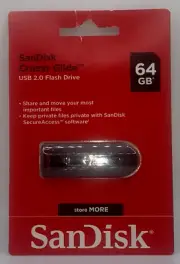 San Disk Cruzer Glide USB 2.0 Flash Drive 64GB A46C Factory Sealed!