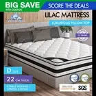 STARRY EUCALYPT Mattress Pillow Top Foam Bed Double Size Bonnell Spring 22cm