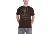 Creedence Clearwater Revival T Shirt Born To Move Logo new Official Mens Brown