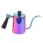 (Long Spout Colorful )700ml Coffee Kettle 304 Stainless Steel Gooseneck Spout