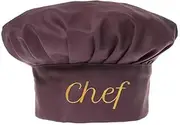 [Ulteptus] Chef hat Embroidered with Chef Lettering, Chef Hat, Black Chef hat, White Chef hat, Male Chef hat, Female Chef hat