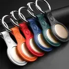 For Apple AirTag Air Tag Case Leather Protective Tracker Cover Keychain Keyring