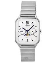 Casio Moon Phase Day/Date Silver Dial Japan Mov't Quartz MTP-M305D-7A Mens Watch