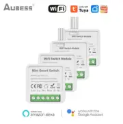 Aubess Zigbee/Wifi 1/2/3/4CH Tuya MINI Smart Switch Two-Way Control Wireless Lig