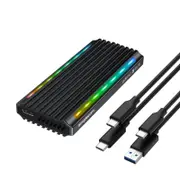 Simplecom Se525 Nvme / Sata M.2 Ssd Usb C Enclosure With Rgb Light 3.2 Gen 10Gbps Drive Enclosures & Docks