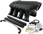 Aeroflow GM LS Modular Intake Manifold Rectangle Port Hi Rise EFI Black Aeroflow - AF6263-6001