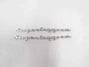 ASTON MARTIN DB11 DBS CHROMED SUPERLEGGARA BONNET BADGES EMBLEM (PAIR) #318-8