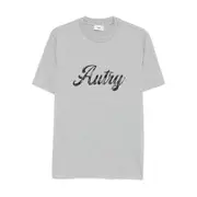 [Autry] Autry Script-logo Cotton T-shirt S GREY
