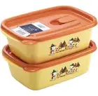 Peanuts Snoopy rectangle bento box food container 940ml set of 2 Beagle Scout