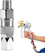 Sprayer Joint 1/4-Inch 360 Degrees Rotate Stainless Steel Airless High Pressure Spray Gun Hose Swivel Joint Connector Accessories for Graco Paint Sprayers Hose