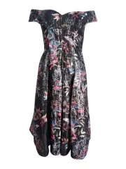 Aidan Mattox Women's Off-The-Shoulder Jacquard Short Dress