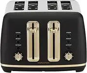 Morphy Richards Ascend Adjustable 4 Slice Toaster w/Crumb Tray 2000W Gold/Black