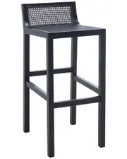 Safavieh Saito Low Back Cane Bar Stool