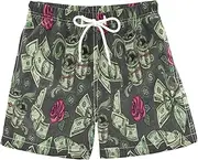 [Caihoyu] Boys Swim Trunks Toddler Swim Board Shorts Drawstring Toddler Swimsuit Beach Swimming