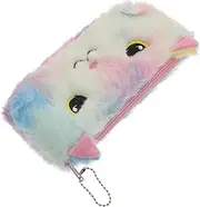 [TINEASUR] 1pc Plush Pencil Case Cosmetic Kitten Storage Bag Zipper Portable Stationery Pencil Bag Small Bags Large Make up Bag Cord Makeup Bag Pencil Case Pencils Pouch Mini Yellow