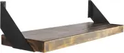 Set of 2 Black Iron 8" Shelf Brackets – Flat, Curved, Floating Industrial Style