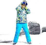 [7HAHA3] Boy's Fashion Snowsuit Teen Snowboard Ski Jacket & Pants Set Children Outdoor Coat Warm in -30°C (-22℉)