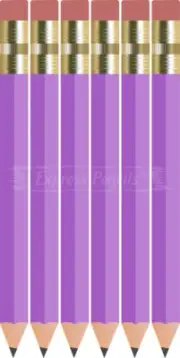 72 Lilac-purple Mini short Half Hexagon #2 pencil Eraser ExpressPencilTM
