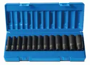 Action 605121301 - Impact Socket Set 3/8" Drive Deep 13 Piece 6-Point Metric