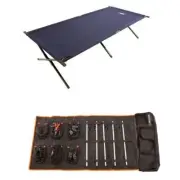 Adventure Kings Complete 5Bar LED Camp Light Kit + Camping Stretcher Bed 1m Wide