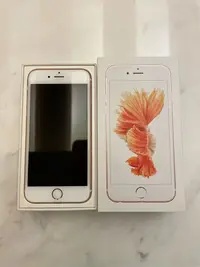 在飛比找Yahoo!奇摩拍賣優惠-iPhone 6s 64g 玫瑰金 原廠耳機，充電線，包裝盒