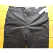 DOCKERS Pants Women's Size 14P Black Original Fit Reg-rise UNHEMMED NWT