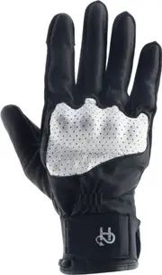 Helstons Neo Air perforated Motorcycle Gloves, black-white, Size XL for Men Black White