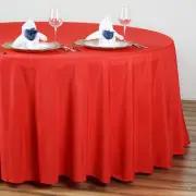 RED 108" ROUND POLYESTER TABLECLOTH Wedding Affordable Tabletop Supplies Dinner