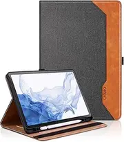 Case for Samsung Galaxy Tab S9 2023/ Tab S8 2022/ Tab S7 2020 11 inch - [S Pen Holder] Flip Folio Tablet Case with Auto Wake/Sleep Front Pocket Smart Cover,Black