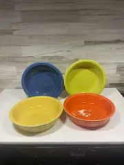 FIESTA WARE 4 CEREAL BOWLS ABSOLUTELY BEAUTIFUL COLORS LOT OF 4