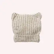 Organic Knitted Bear Hat - Cookie and Cream by Wilson and Frenchy | the memo