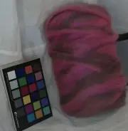 pink camo brown Romney wool roving to spin felt knit crochet fiber art weaving