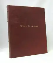 Graphic Image Wine Journal Tabbed Notebook 7x9 Leather Hardcover Burgundy $94