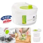 Large Capacity Salad Spinner Vegetable Lettuce Washer Dryer Bowl Container AU