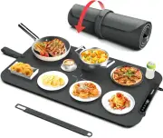 Food Warming Mat, Silicone Electric Warming Tray with 7 Temp-Settings, 1-8Hr Au