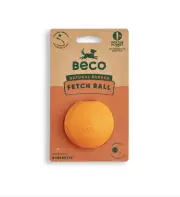 Beco Natural Rubber Fetch Ball ORANGE