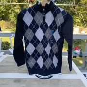 Boy’s Argyle Christmas Sweater By Children’s Place In Size Med-7/8- NWT