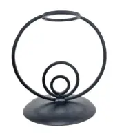 Sphere Display Stand Wrought Iron Triple Oval (Sphere not included)
