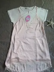 Peter Alexander Ladies Nightie SMALL (10 ) Short Sleeve Lace Trim New $79.95