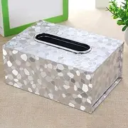 Rectangular PU Leather Shape Tissue Box, Fashion Home Car Restaurant Paper Towel Holder 18.5x12x8.5cm