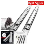 Silent Operation 40-Inch Steel Drawer Slides with 250 lb Capacity - Side Mount
