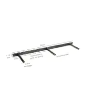 Floating Shelf Bracket 28 Inch 1 1/4 Backplate 6 Inch Rods. 3 Rods.