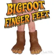 Bigfoot Feet (Set of 2) Sasquatch Finger Hand Puppet Play Toys - Archie McPhee