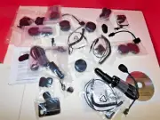 Harley Davidson Headset Equipment Lot Headphone Microphones Cords Etc, 2/24
