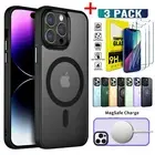 Magnetic MagSafe Hard Case For iPhone 16 14 15 Pro Max 13 12 Shockproof Cover
